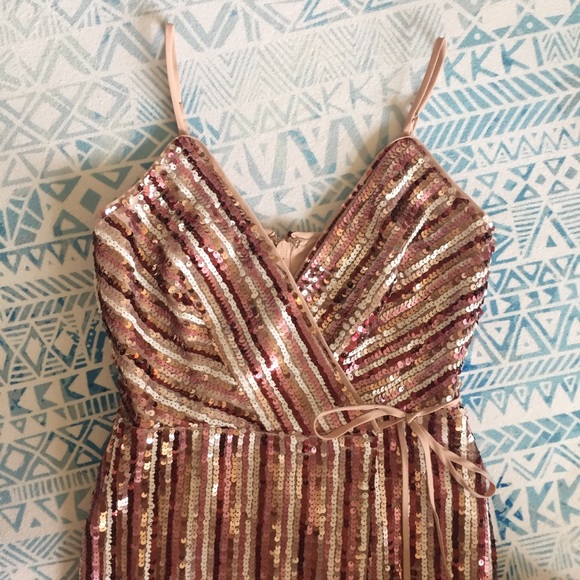 New BCBGMaxazria Sequin Wrap Dress - Picture 4 of 11